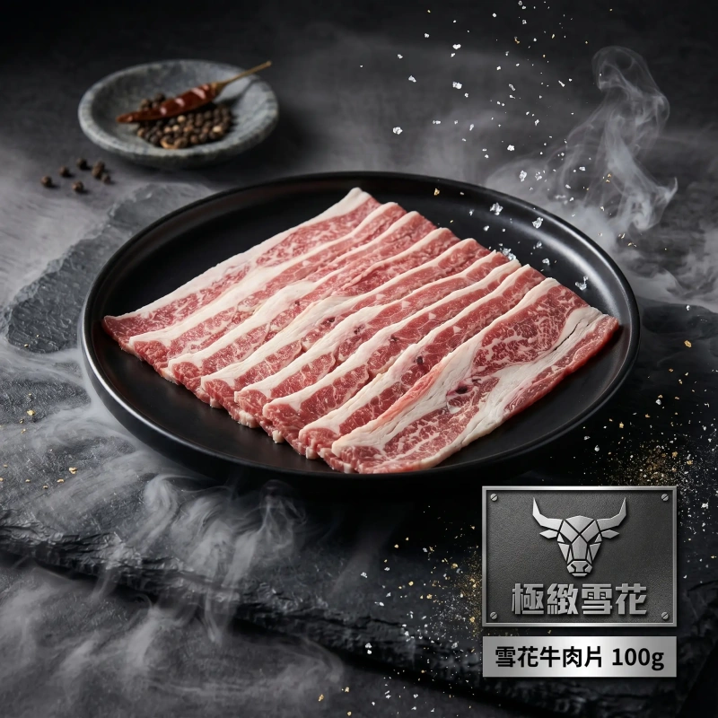 【冷凍商城】雪花牛肉片100g
